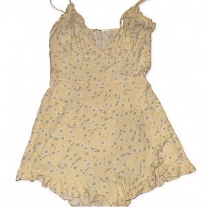 Yellow Patterned Romper